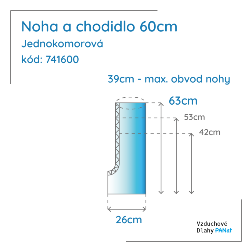 Noha a chodidlo 60 cm