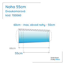 Noha 55 cm, dvoukomorová