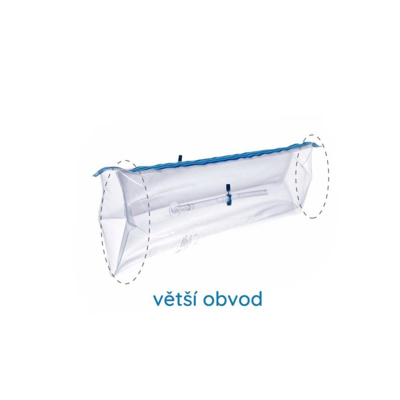 Noha 55 cm, dvoukomorová,  větší obvod