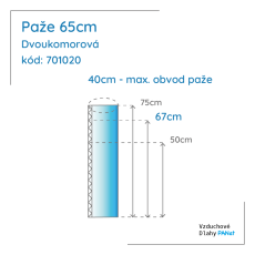 Paže 65 cm, dvoukomorová