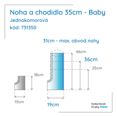 Noha a chodidlo 35 cm