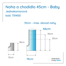 Noha a chodidlo 45 cm