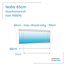 Noha 65 cm, dvoukomorová