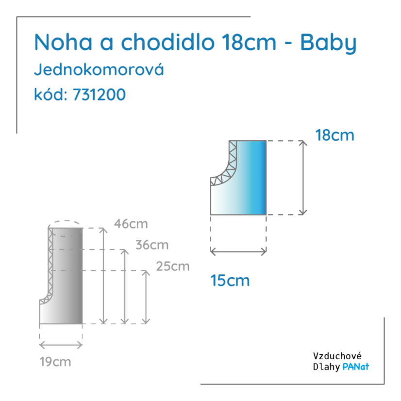 Noha a chodidlo 18 cm