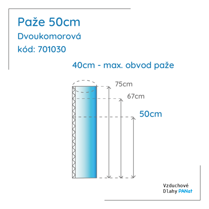 Předloktí 50 cm, dvoukomorová