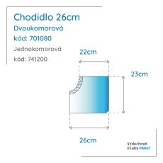 Chodidlo 26 cm, dvoukomorová