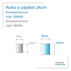Ruka 24 cm, dvoukomorová